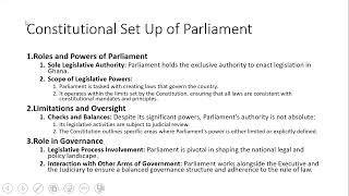 LLB and Ghana School of Law Exams Sources of Law in Ghana (2) Enactment of Parliament