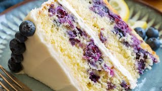 Dessert: Lemon Blueberry Cake! Tender and Delicious!