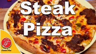 the best homemade pizza you'll ever eat | How to make steak pizza at home  in 2021 #pizza screenshot 5