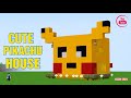 Minecraft cute Pikachu house Build (Tutorial)