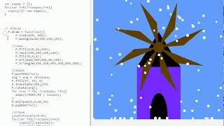 Procesing y JavaScript: Animación de un molino Parte 3: La Nieve
