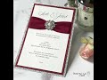 How To Make Wedding Invitations - Using Glitter, Gathered Ribbon and Pearl Decoration