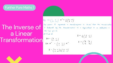 The Inverse of a Linear Transformation (Edexcel IAL FP1 6.5)
