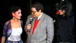 Mia Martini intervistata a Sanremo 1989 con Renato Zero da Vincenzo Mollica