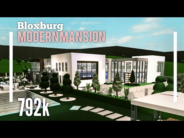 792k Modern Mansion Speedbuild Bloxburg Roblox Youtube - roblox blox burg modern mansion speed build