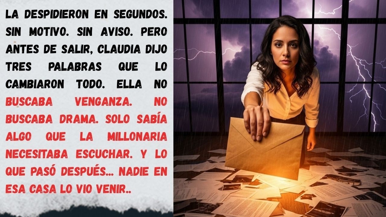“Estás DESPEDIDA”, Dijo La Millonaria… DESPUÉS Yo Revelé El Secreto Que La Dejó Muda