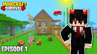 Minecraft Pe Survival Series Ep.1 🤯 1.20| Made House and Iron Armour  | #minecraft