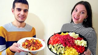 Warzywa z mięsem (lub bez) z piekarnika ANTEP TAVA kuchnia turecka | Kawa po turecku