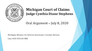 Michigan Alliance for Retired Americans v Jocelyn Benson