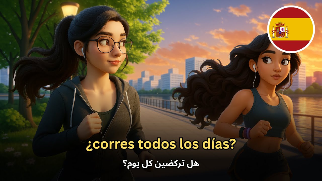 ابدأ في فهم الإسبانية بسهولة وسرعة مع هذا الحوار 🔥التحدث أثناء الركض في الصباح