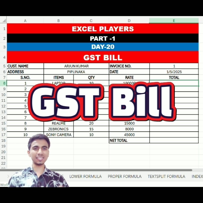 how-to-make-gst-bill-in-excel-how-to-add-gst-in-excel-sheet-excel
