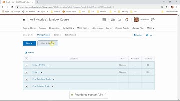 Brightspace: Setting up and exporting the grade book