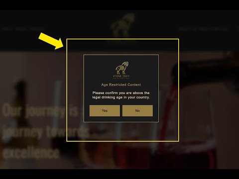 Age Verification Popup for Squarespace