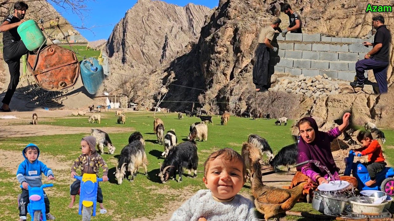 🏔️ Echt nomadisch leve | ‘n Hut bouwe 🧱 Ries en vleis koke 🍲 en de reveer euversteke mit ‘n touw 🌊💪