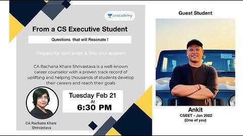 Exclusive Interview of Ankit CSEET May-2022 || ONE OF YOU || CA Rachana Khare Shrivastava