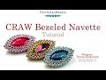 How to Bezel a Navette with CRAW and Peyote Stitches- DIY Jewelry Making Tutorial by PotomacBeads