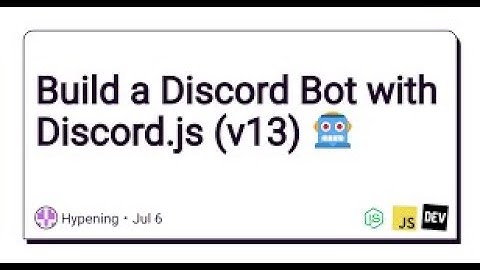 How To Make Discord Bot Useing Discord.js v13 | ep. 1