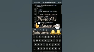 Single Inheritance program in c++ #coding #inheritance #viral #shorts
