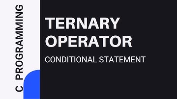 Ternary Operator in C programming | Conditional Operator | learn C Programming full Course in Hindi