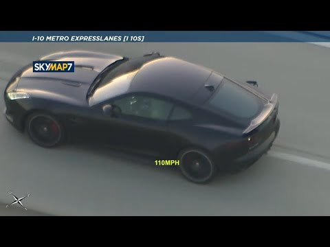 CHASE: Wild High-speed Chase Of Stolen Jaguar Through LA Freeways