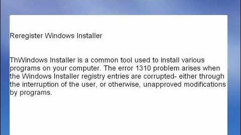 Fix error 1310 Windows 7