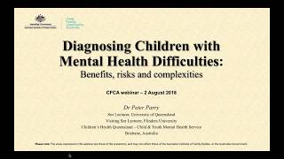 CFCA Webinar – Diagnosing children with mental health difficulties: Benefits, risks and complexities screenshot 4