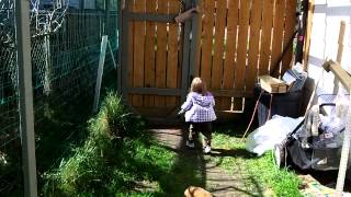 Amelia at outside gate/door by 2sharestuff 56 views 9 years ago 16 seconds