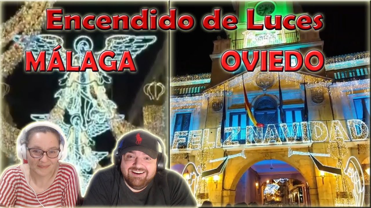 Encendido de luces de Navidad en MÁLAGA y OVIEDO. Argentinos reaccionan