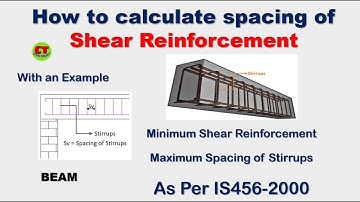How to Calculate Spacing of Shear Reinforcement | Minimum & Maximum Spacing of Stirrups| IS 456:2000