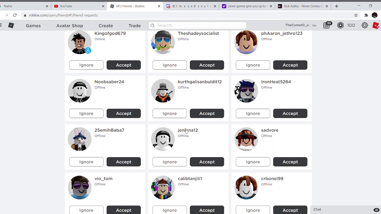 999 Roblox Friend Requests!!! (I Will Add The 1000th) - YouTube