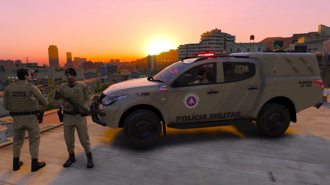 ENQUADRO NOTURNO LADRÃO em FUGA! PMBA | GTA 5 POLICIAL (LSPDFR)