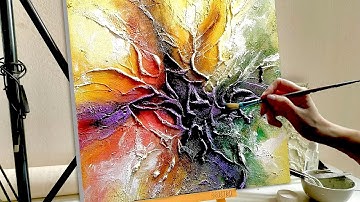 Mastering TEXTURED ABSTRACT Art / Colorful ACRYLIC Painting / Step By Step