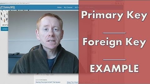 Primary Key Example - Key Fields and Foreign Keys