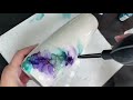 [122] Wispy Alcohol Ink Art on Ceramic Vase