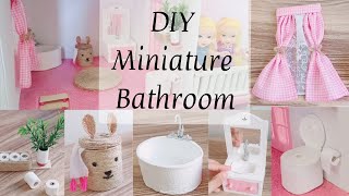 DIY🌺 Miniature Bathroom 🛀 -طريقة عمل حمام باربي