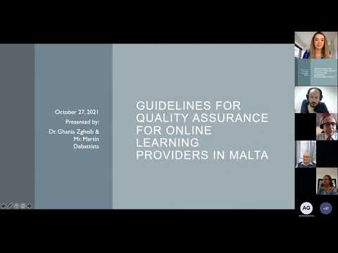 Guidelines for Quality Assurance for Online Learning Providers in Malta.