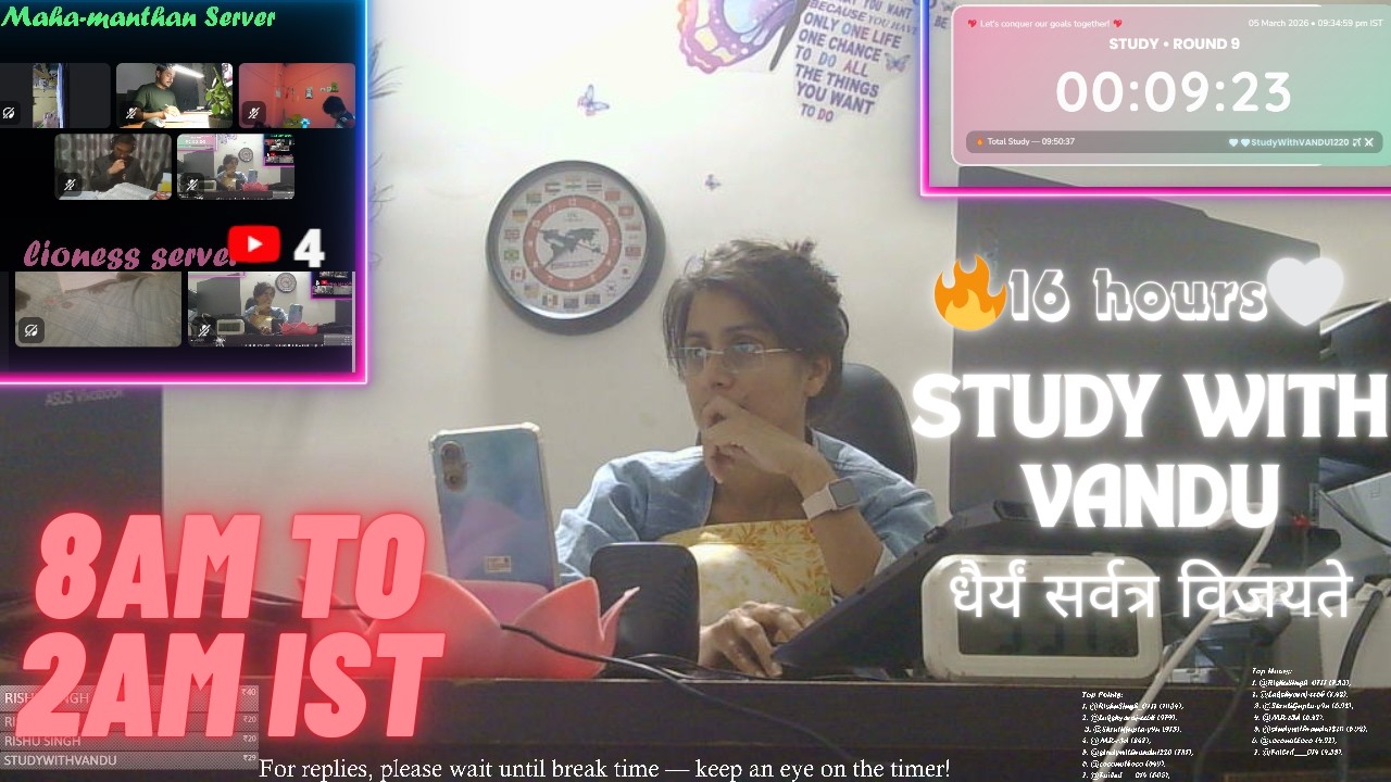 16-HOUR🎯81/400| STUDY WITH ME LIVE |Work & StudyBoost: Enhance Productivity, Reduce Stress #pomodoro