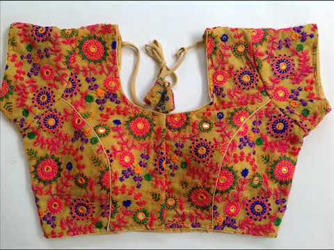 latest work designs of kutch blouses - YouTube