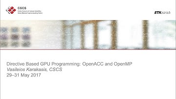 Directive Based GPU Programming: Introduction to the programming environment