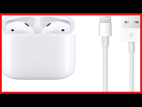 Apple AirPods (2nd Generation) Wireless Earbuds with Lightning Charging Case Included. Over 24 Hours