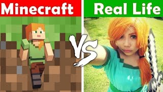 Minecraft in Real Life | Minecraft vs Real Life (animals, items, mobs)