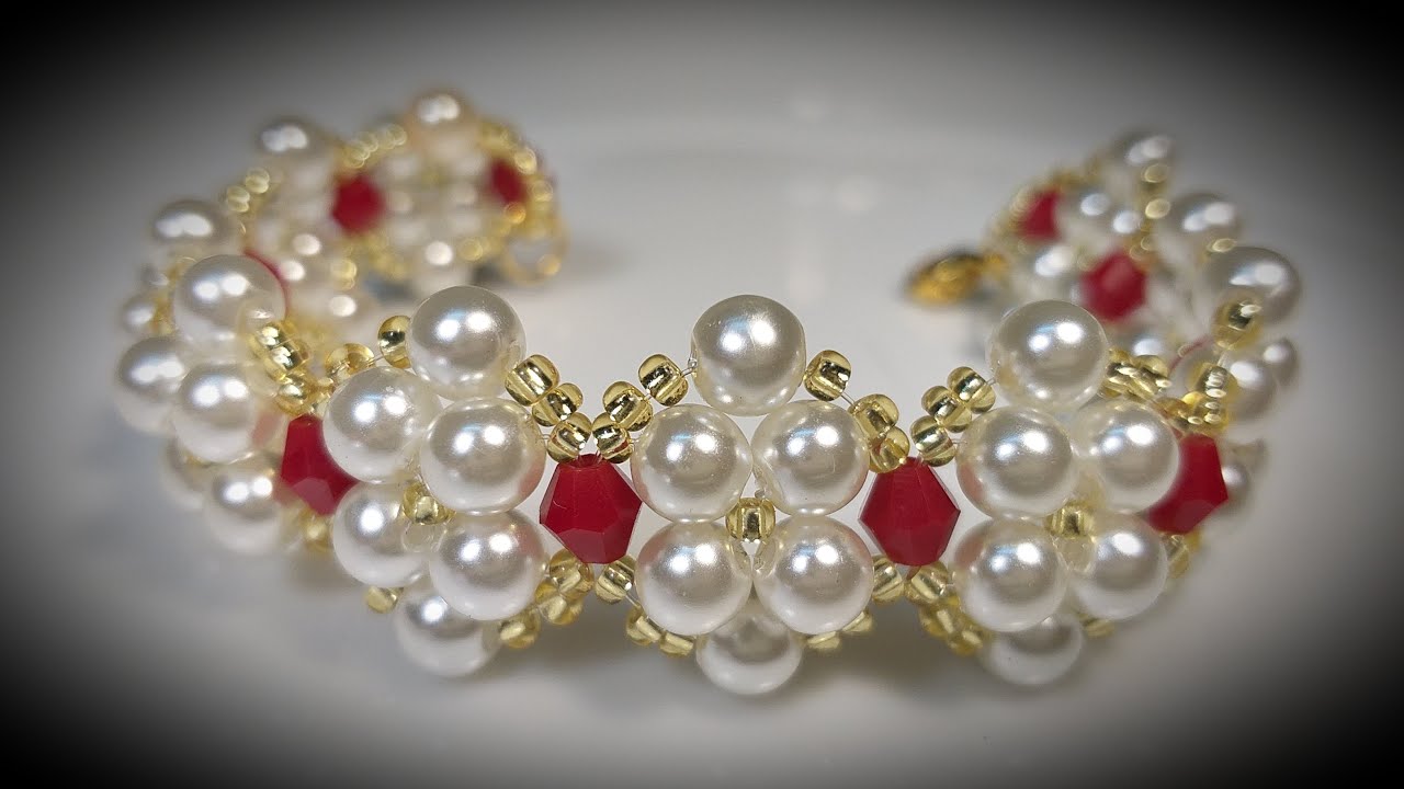 Elegante Pulsera de Perlas...Clase #363!!!
