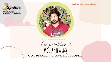 CONGRATULATIONS MD. ASHWAQ PLACED AS JAVA DEVELOPER