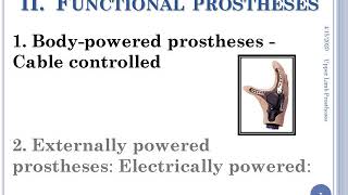 PT  Upper Limb Prosthetics  Part 1
