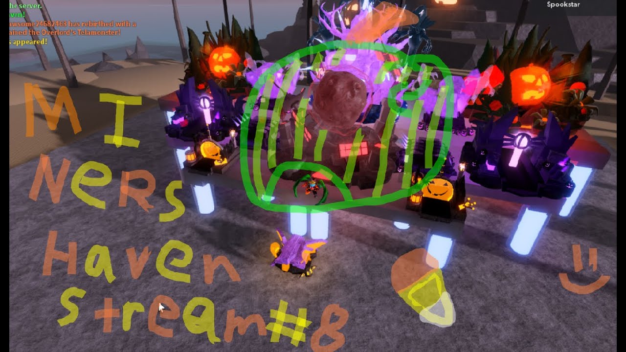 Miners haven Stream 8 a scary stream of rebirths, candy, quests, and