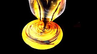 Just Gold and Black.Satisfying acrylic pouring.