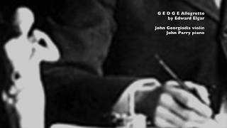 Elgar's G E D G E (1885) - John Georgiadis violin
