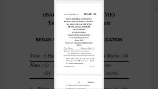 BEGAE-182(English Communication Skills) June 2026 question paper|#english #communication #skills