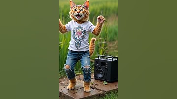 Thumbnail of Cat dancing busker style in the rice field💃#cat #dance #trending