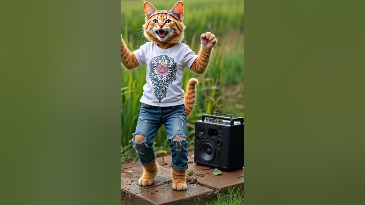 Cat dancing busker style in the rice field💃#cat #dance #trending Cat dancing busker style in the rice field💃#cat #dance #trending